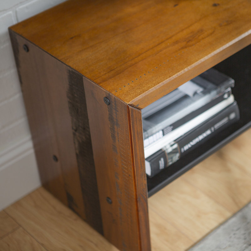 Loon Peak® Osterhoudt Solid Wood Shelves Storage Bench & Reviews Wayfair